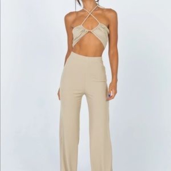 Princess Polly Beige Pants and Crop Top Set * New - Picture 4 of 12